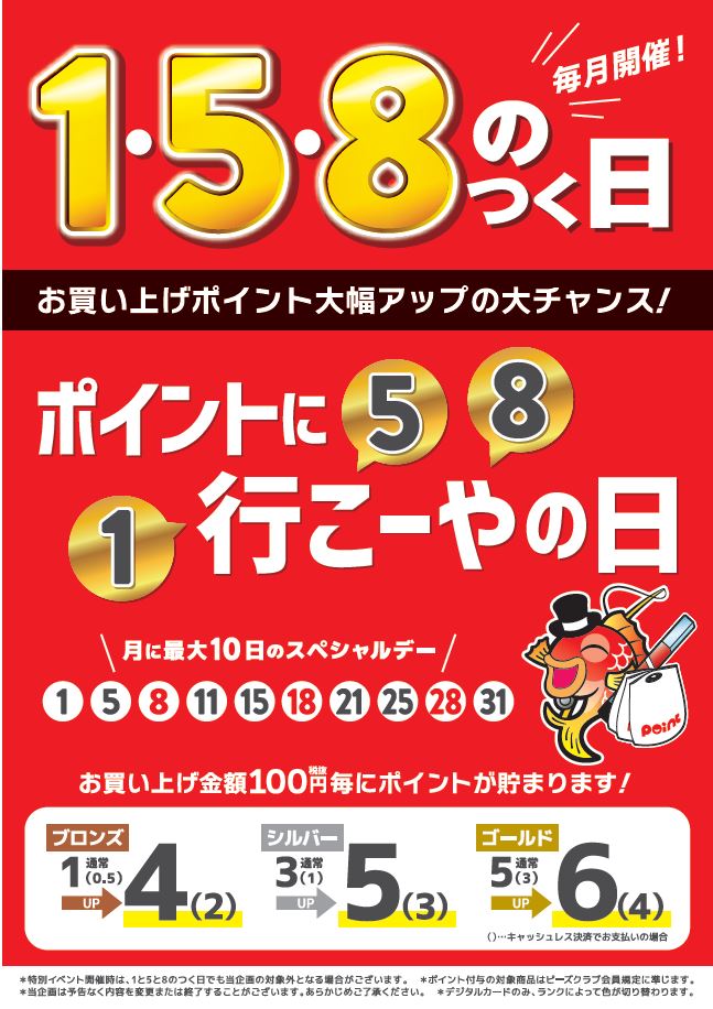 本日！1月20日（月）『ポイントに行こーやの日』ポイン…
