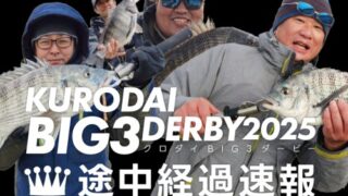 クロダイBIG3ダービー2025　途中経過更新