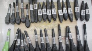 ☆中古オモリ、サーフ竿立て入荷☆