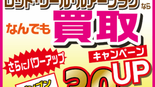 【全店】ロッド・リール・ルアープラグならなんでも買取30％UP！